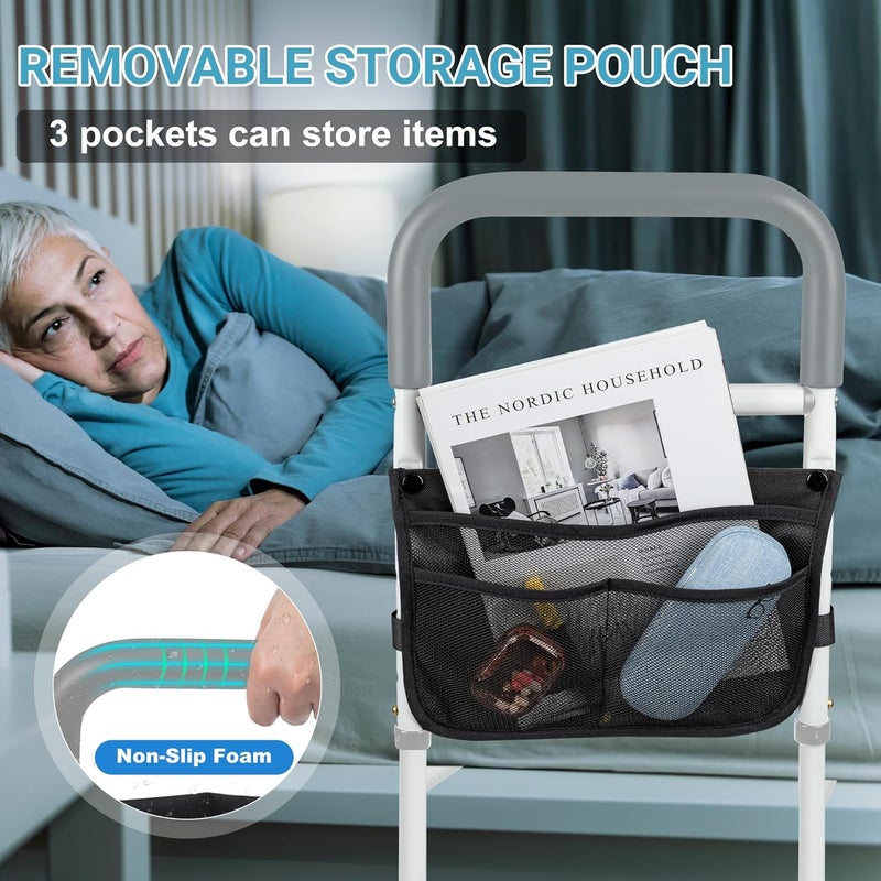 Panta Bed Rails for Elderly Adults Safety,Grey - Image 5